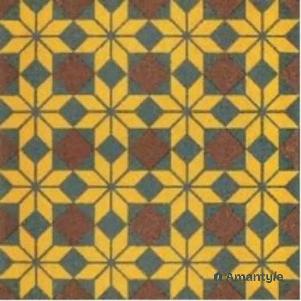 Yellow 3rd Fire Moroccan Wall & Floor Tile Code 250086 (300x300 mm, Matt)