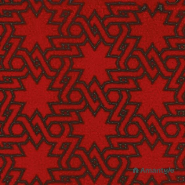 Red Ceramic Decor & Highlighter Wall Tile Code 510013 (200x200 mm, Metallic)